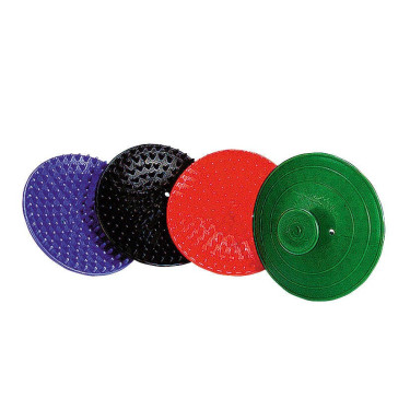 Striglia rotonda in plastica con dentini