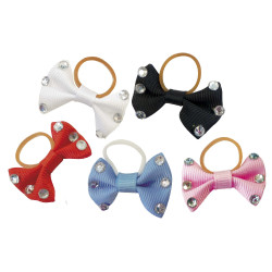 Fiocchi per trecce Equithème con strass trasparenti