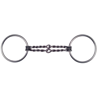 Filet a 2 anelli Feeling con doppio cannone intrecciato Filet a 2 anelli Feeling con doppio cannone intrecciato