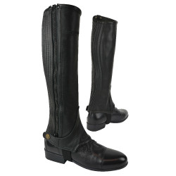 Mini-chaps Equithème in pelle Nero
