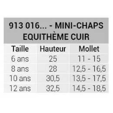 Mini-chaps Equithème in pelle
