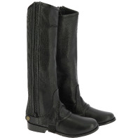 Mini-chaps Equithème in pelle Nero