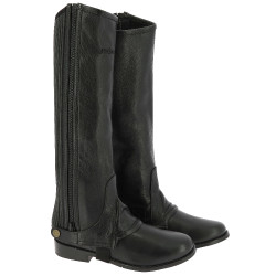 Mini-chaps Equithème in pelle Nero