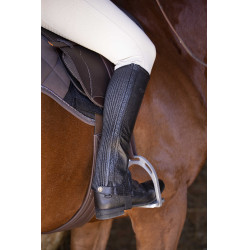 Mini-chaps Equithème in pelle Nero