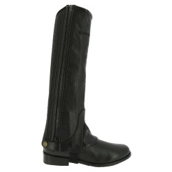 Mini-chaps Equithème in pelle Nero