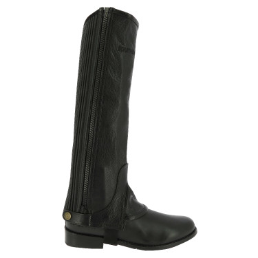 Mini-chaps Equithème in pelle Nero