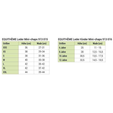 Mini-chaps Equithème in pelle