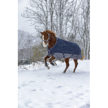 Coperta Equithème Tyrex 600 D 300g Marina / grigio Blu