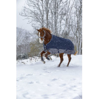 Coperta Equithème Tyrex 600 D 150G Nero / cielo