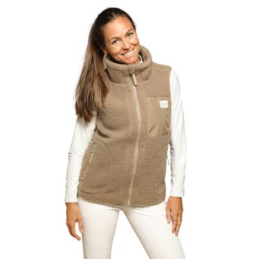 Gilet On GEM senza maniche da donna Castagno Marrone