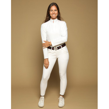 Polo Victore GEM a maniche lunghe da donna Bianco