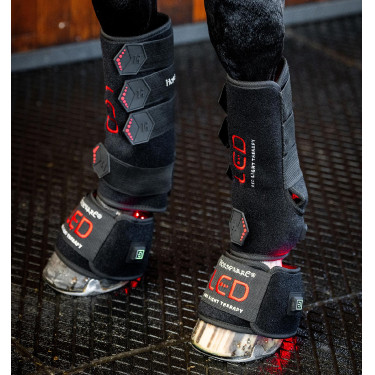 Stinchiere terapeutici Horseware con luce rossa a LED Nero / nero Stinchiere terapeutici Horseware con luce rossa a LED Nero / nero