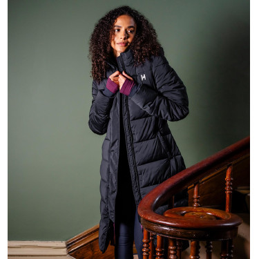 Cappotto lungo imbottito Horseware Verve da donna Nero