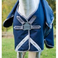 Copripiuma Horseware Amigo 1200D FieldSafe Plus Turnout 250 g Marino / grigio titanio / argento Blu marino