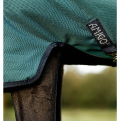Coperta Horseware Amigo Ripstop 900D Turnout 100g Verde dinastia / blu marine / argento
