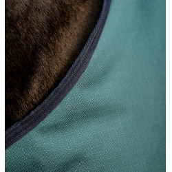 Coperta Horseware Amigo Ripstop 900D Turnout 100g Verde dinastia / blu marine / argento