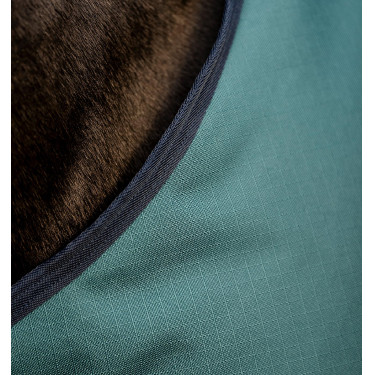 Coperta Horseware Amigo Ripstop 900D Turnout 100g Verde dinastia / blu marine / argento