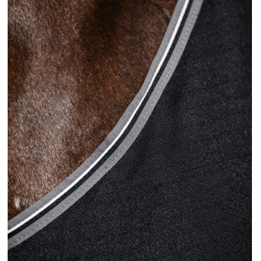 Coperta per box Horseware Rambo fodera in microfibra Nero / temporale / grigio argento