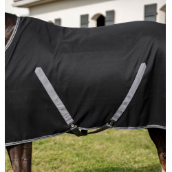 Coperta per box Horseware Rambo fodera in microfibra Nero / temporale / grigio argento