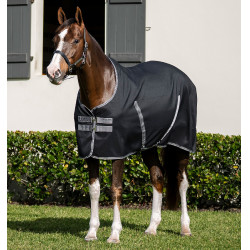 Coperta per box Horseware Rambo fodera in microfibra Nero / temporale / grigio argento