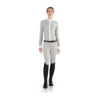Polo da gara Ego7 a maniche lunghe da donna Bianco