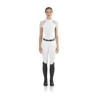 Polo da concorso Florentine Ego7 maniche lunghe donna Bianco