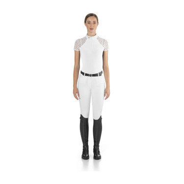Polo da concorso Florentine Ego7 maniche lunghe donna Bianco