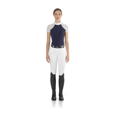 Polo da concorso Florentine Ego7 maniche lunghe donna Marina Blu marino