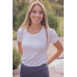 T-shirt Pénélope Techty a maniche corte Ecrù Bianco