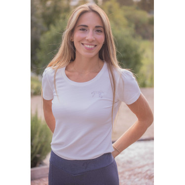 T-shirt Pénélope Techty a maniche corte Ecrù Bianco