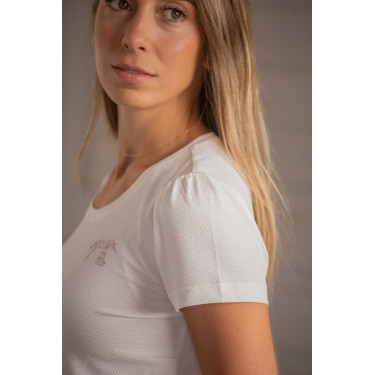 T-shirt Pénélope Techty a maniche corte Ecrù Bianco