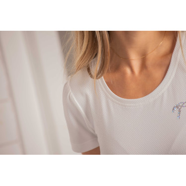T-shirt Pénélope Techty a maniche corte Ecrù Bianco