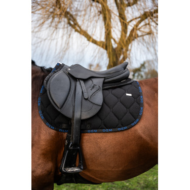 Tappeto GEM Love Nero / blu reale