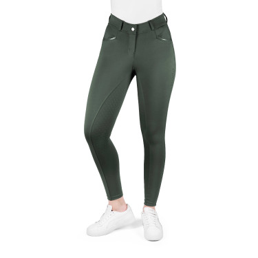 Pantaloni Equithème Carly donna Kaki