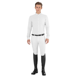 Polo da concorso Ego7 uomo maniche lunghe Bianco