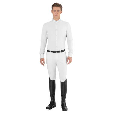 Polo da concorso Ego7 uomo maniche lunghe Bianco