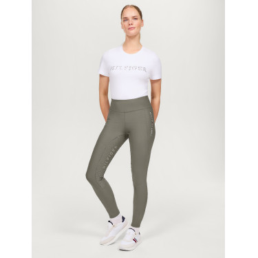 Leggings Tommy Hilfiger Equestrian Devon full grip donna Cenere Blu marino