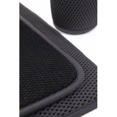 Set di 2 sottobende in rete 3D velluto ProConfort Pilmo Nero