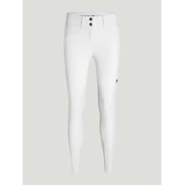 Pantaloni Tommy Hilfiger Equestrian Lea grip al ginocchio donna Bianco ottico