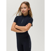 Polo da allenamento Palma Tommy Hilfiger Equestrian 1/4 Zip Young Rider a maniche corte Cielo del deserto Blu
