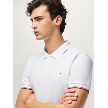 Polo a maniche corte Davis Tommy Hilfiger Equestrian uomo Bianco ottico Polo a maniche corte Davis Tommy Hilfiger Equestrian uomo Bianco ottico