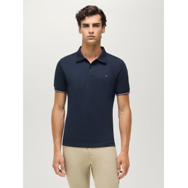 Polo a maniche corte Davis Tommy Hilfiger Equestrian uomo Cielo del deserto Blu