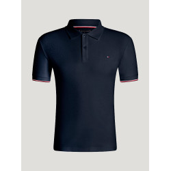 Polo a maniche corte Davis Tommy Hilfiger Equestrian uomo Cielo del deserto Blu
