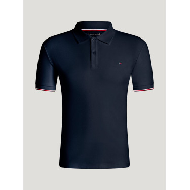 Polo a maniche corte Davis Tommy Hilfiger Equestrian uomo Cielo del deserto Blu