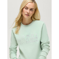 Maglia girocollo Belair con strass Tommy Hilfiger Equestrian donna Menta belair Verde Maglia girocollo Belair con strass Tommy Hilfiger Equestrian donna Menta belair Verde