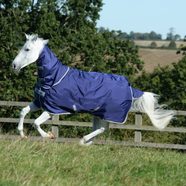 Coperta Bucas Atlantic Exclusive 150 g con copricollo Marina / blu