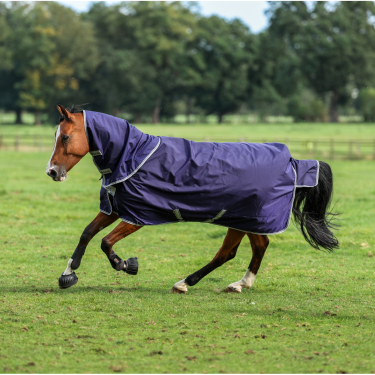 Coperta Bucas Atlantic Exclusive 150 g con copricollo Marina / blu