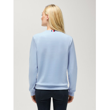 Maglia girocollo Belair con strass Tommy Hilfiger Equestrian donna Blu tenue