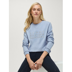 Maglia girocollo Belair con strass Tommy Hilfiger Equestrian donna Blu tenue