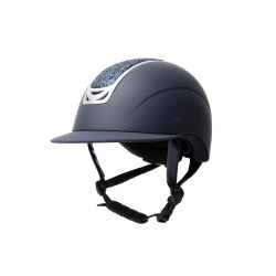 Casco da equitazione con ornamento in cristallo Horze Arix II Grigio fumo